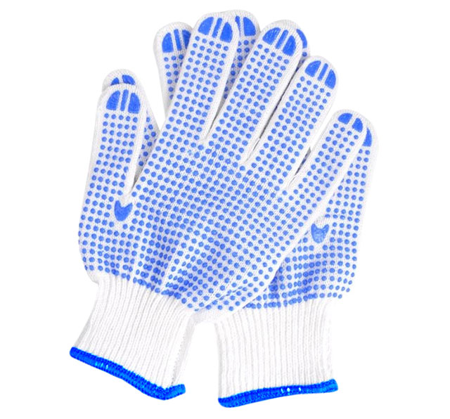Single Side Blue Dotted Gloves