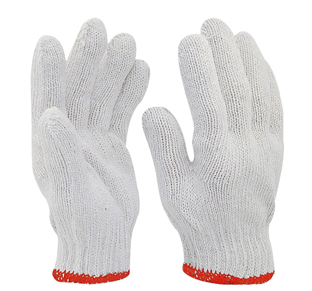 Cotton Gloves Bleach White