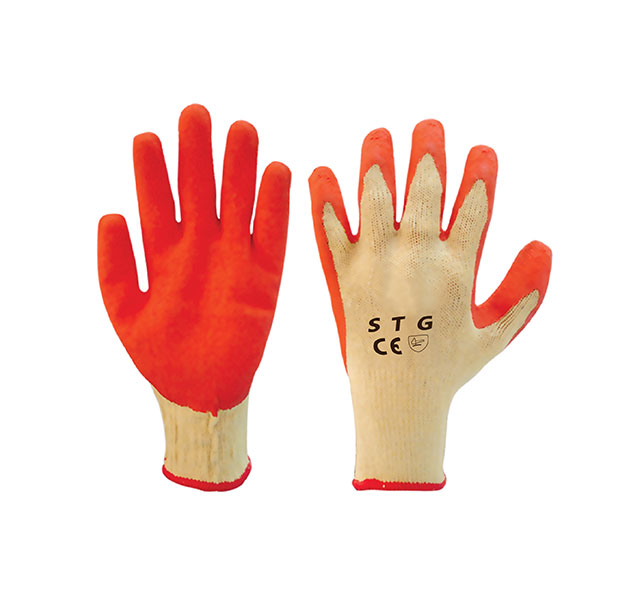 Crinkle Latex Coated Glove – Orange