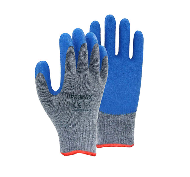Crinkle Latex Coated Glove – Blue Grey