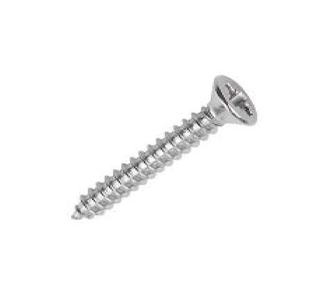 Self Tapping Screw Nickel Plated CSK Head