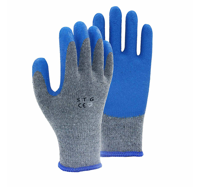 Crinkle Latex Coated Glove – Blue Grey