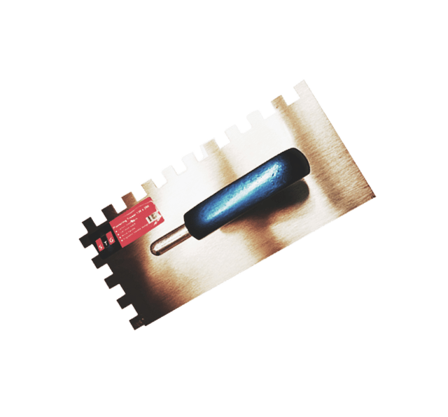 GI SQ TOOTHED TROWEL WOOD STG
