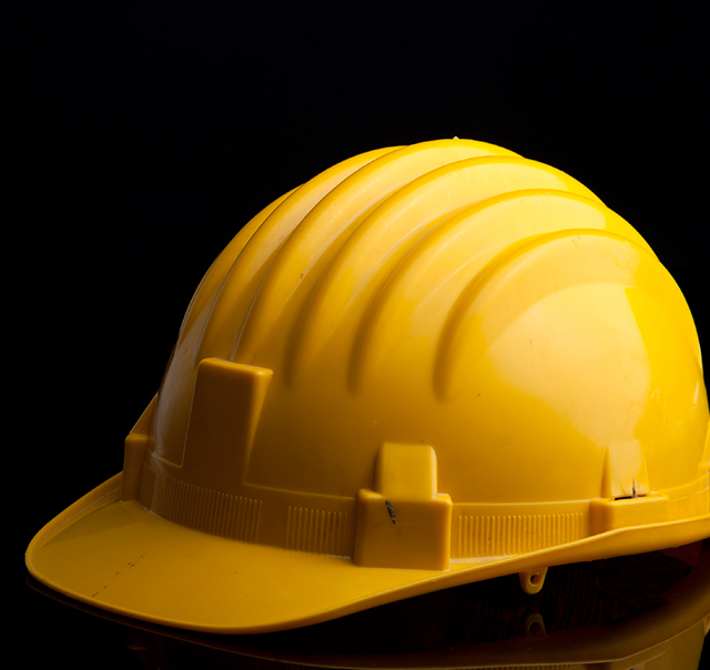 yellow safety helmet
