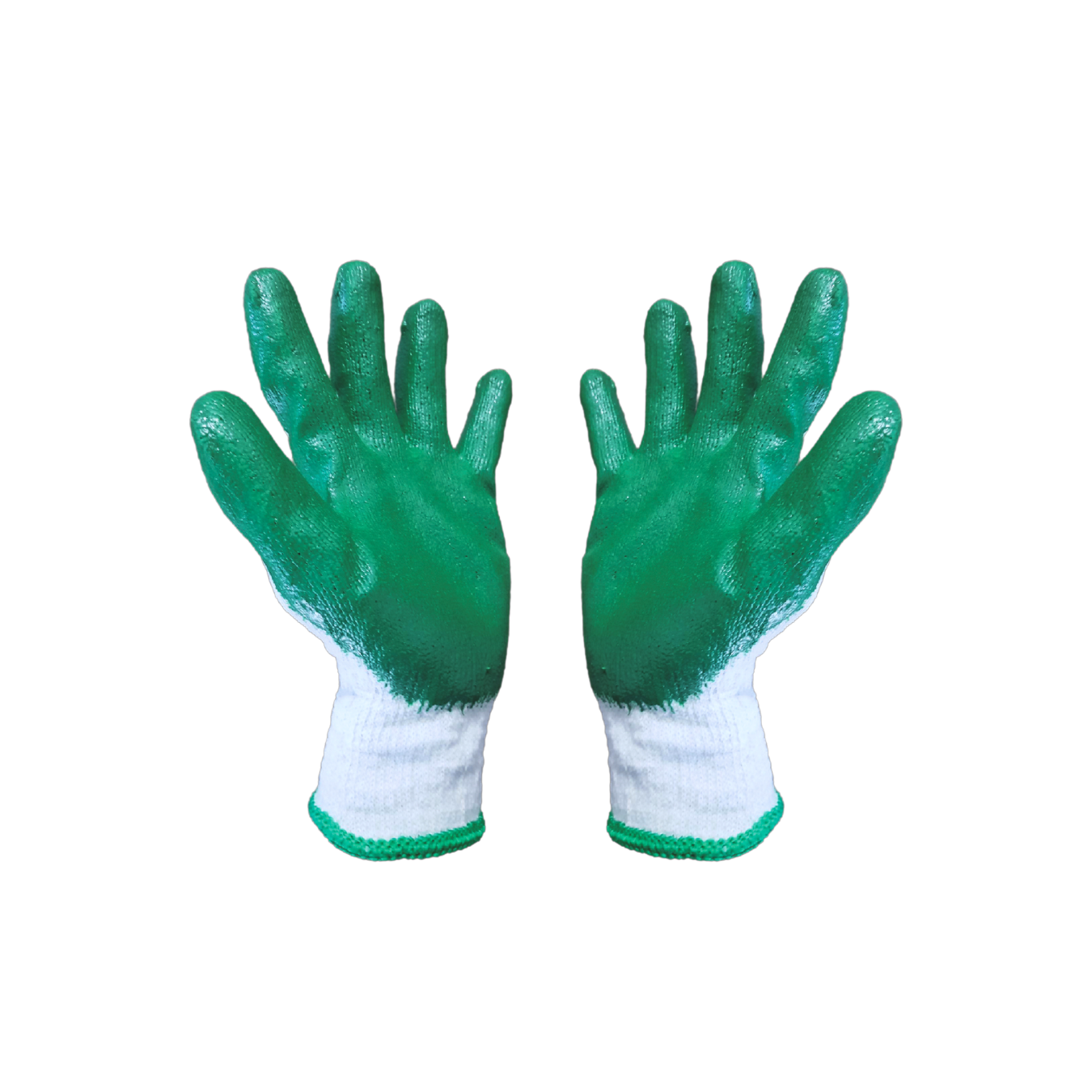 CRINKLE LATEX COATED STARK GREEN WHITE