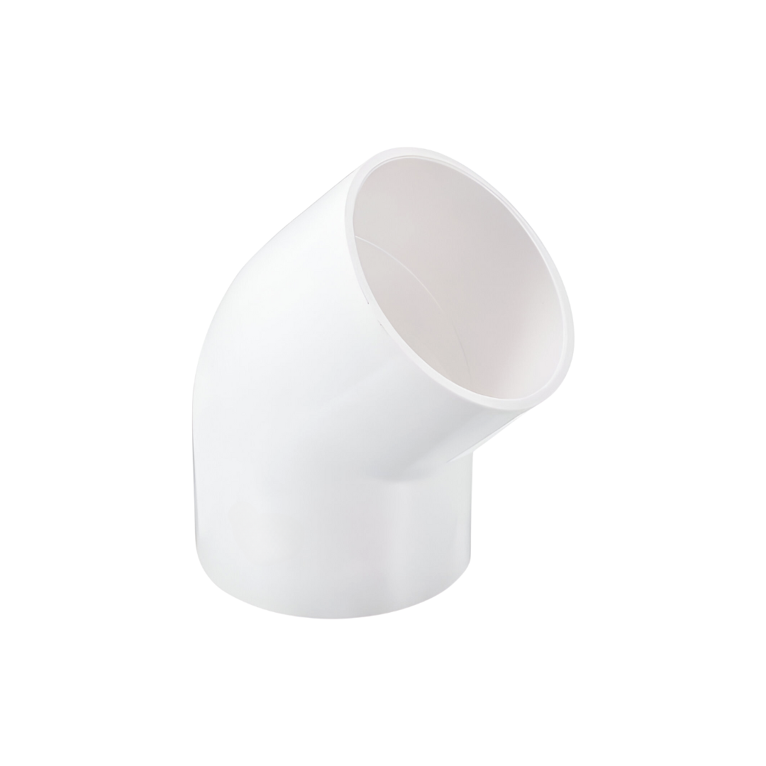 UPVC ELBOW 45 DEG WHITE