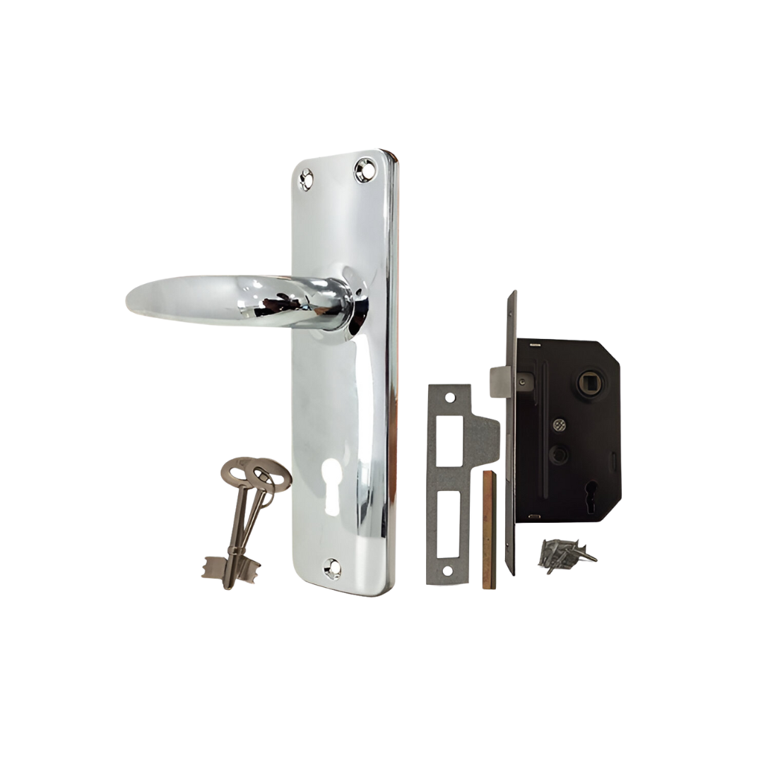DOOR LOCK SET CHROME