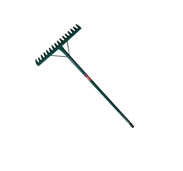 GARDEN RAKE METAL HANDLE